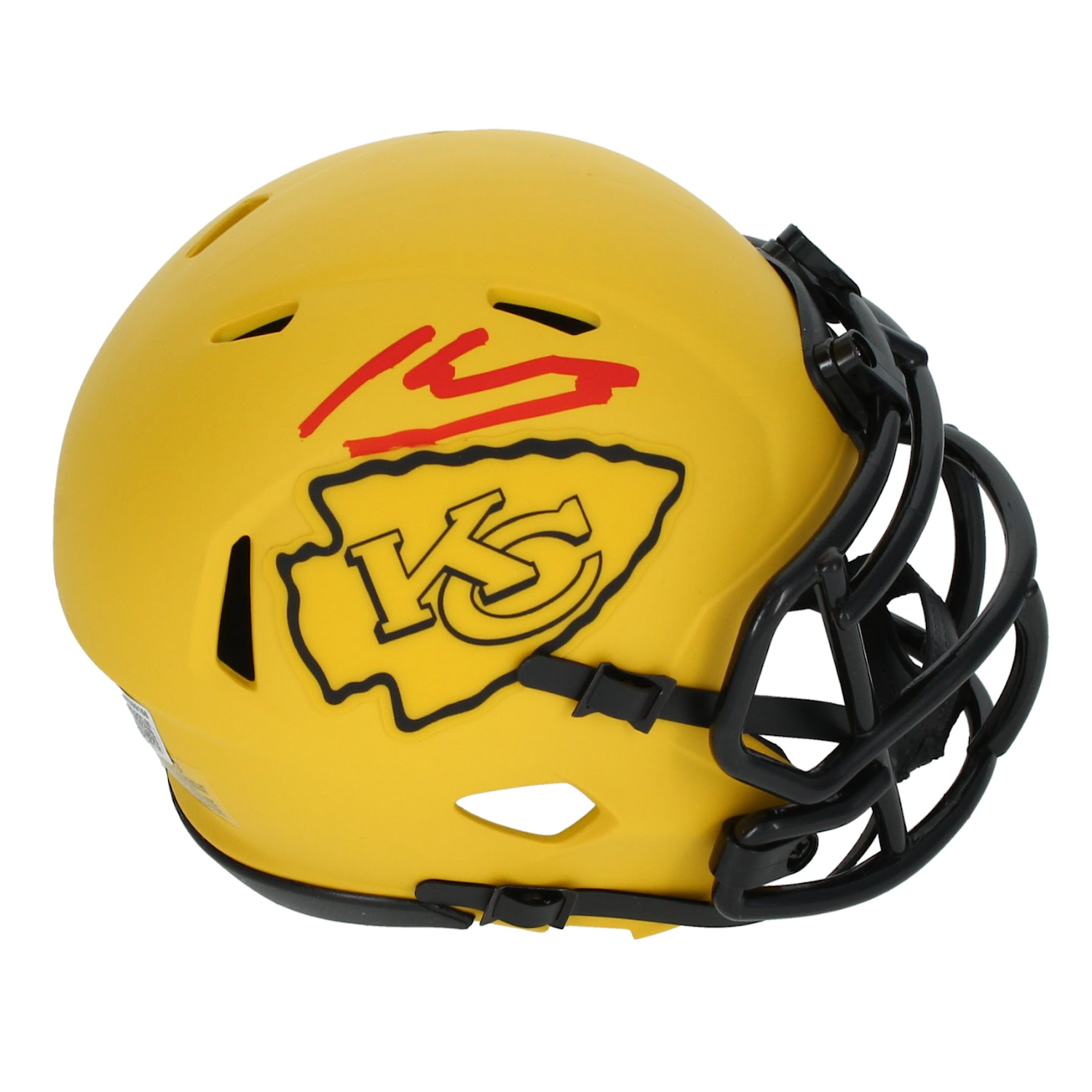 Kenneth Walker III Autographed Kansas City Chiefs 'RAVE' Mini Speed Helmet Beckett
