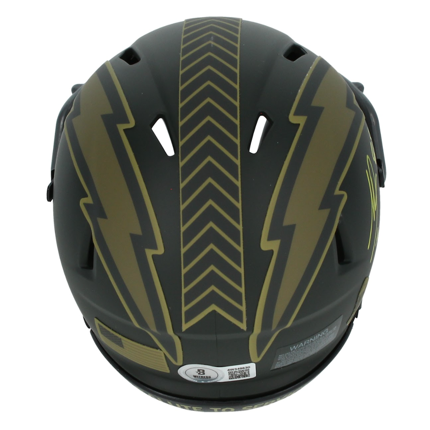Antonio Gates Autographed Los Angeles Chargers 2025 Salute to Service Mini Speed Helmet Beckett