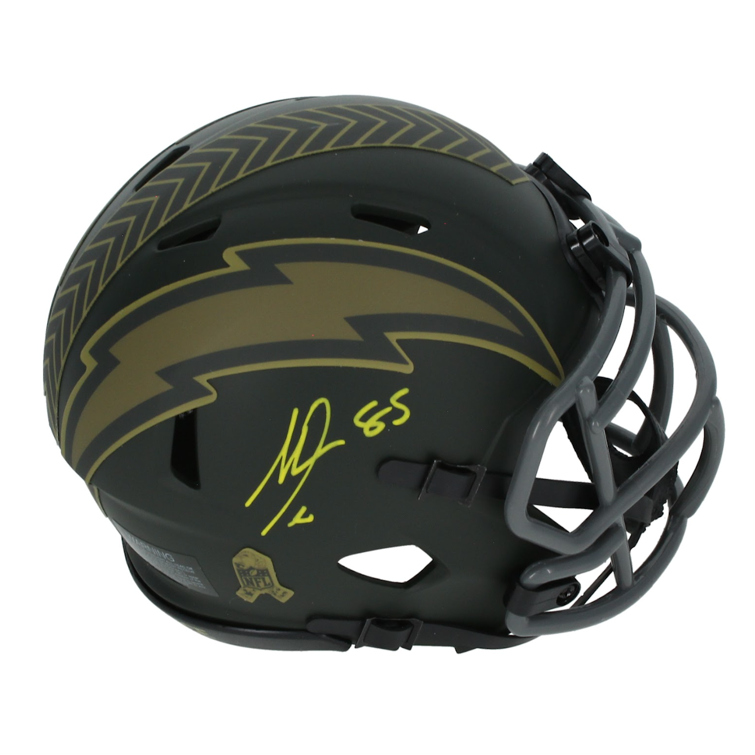 Antonio Gates Autographed Los Angeles Chargers 2025 Salute to Service Mini Speed Helmet Beckett