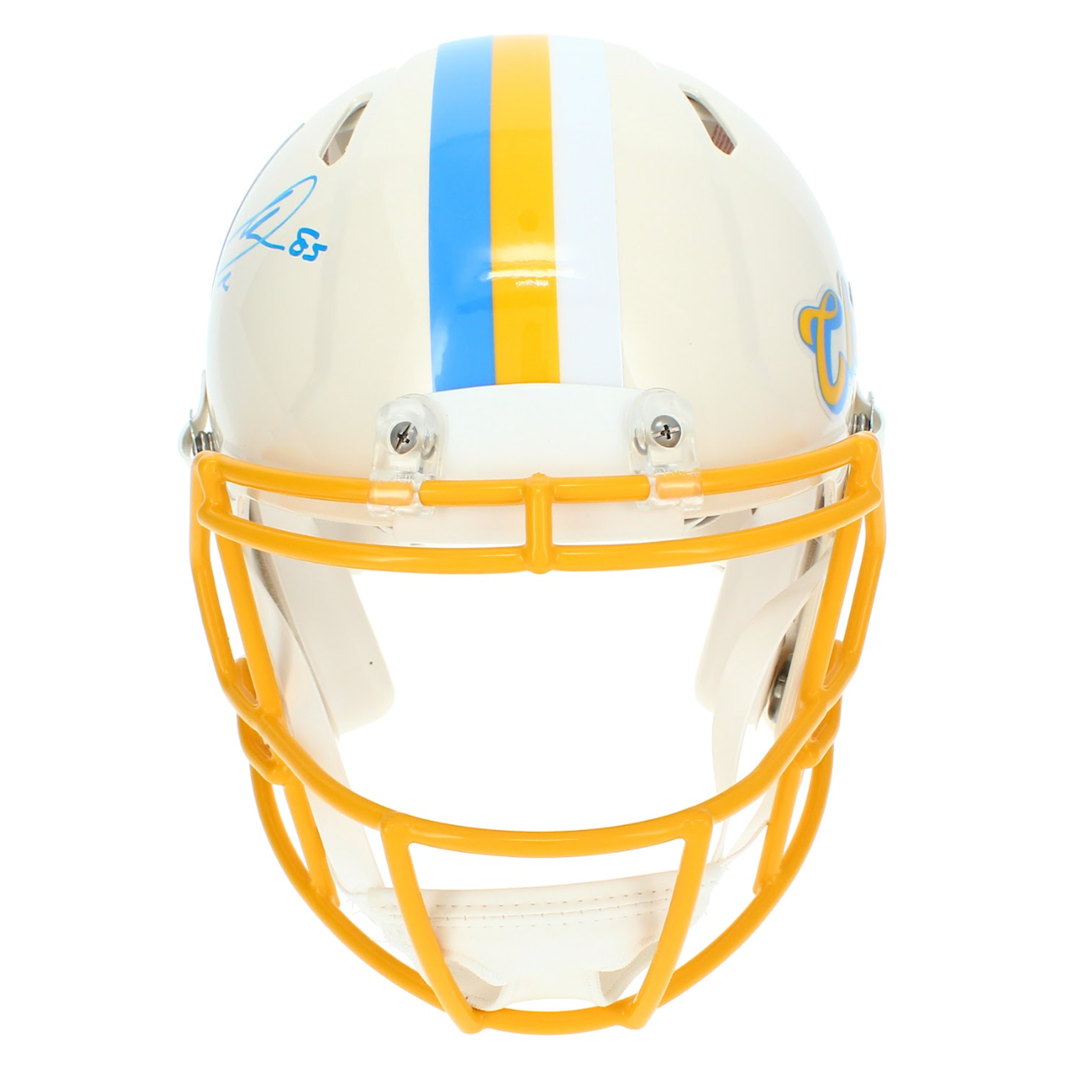 Antonio Gates Autographed Los Angeles Chargers 'Retro' Authentic Speed Helmet Beckett