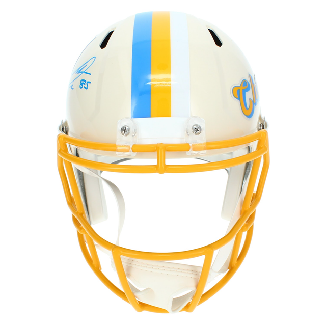 Antonio Gates Autographed Los Angeles Chargers 'Retro' Full Size Speed Replica Helmet Beckett