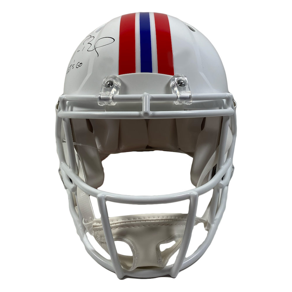 Tom Brady Autographed "Let's Go" Authentic Patriots TB Helmet Fanatics LE 12