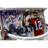 TOM BRADY Autographed "Let's Go" Custom Visor Patriots Helmet FANATICS LE 12