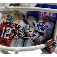 TOM BRADY Autographed "Let's Go" Custom Visor Patriots Helmet FANATICS LE 12