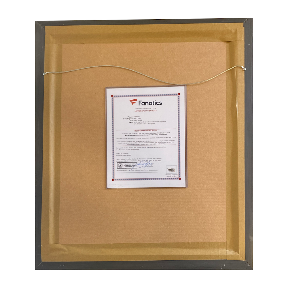 TOM BRADY Autographed Patriots "In Focus" 20" x 24" Framed Photograph FANATICS