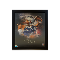TOM BRADY Autographed Patriots "In Focus" 20" x 24" Framed Photograph FANATICS