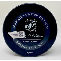 LEON DRAISAITL Autographed Edmonton Oilers "2020 HART & Art Ross" Official Game Puck FANATICS