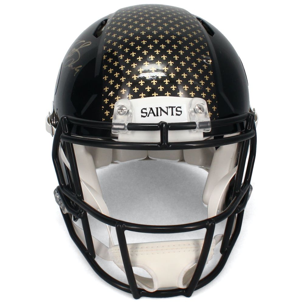Drew Brees Autographed New Orleans Saints Alternate Black Speed Authentic Helmet Beckett