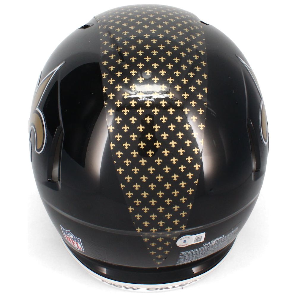 Drew Brees Autographed New Orleans Saints Alternate Black Speed Authentic Helmet Beckett