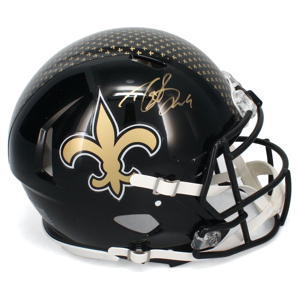 Drew Brees Autographed New Orleans Saints Alternate Black Speed Authentic Helmet Beckett