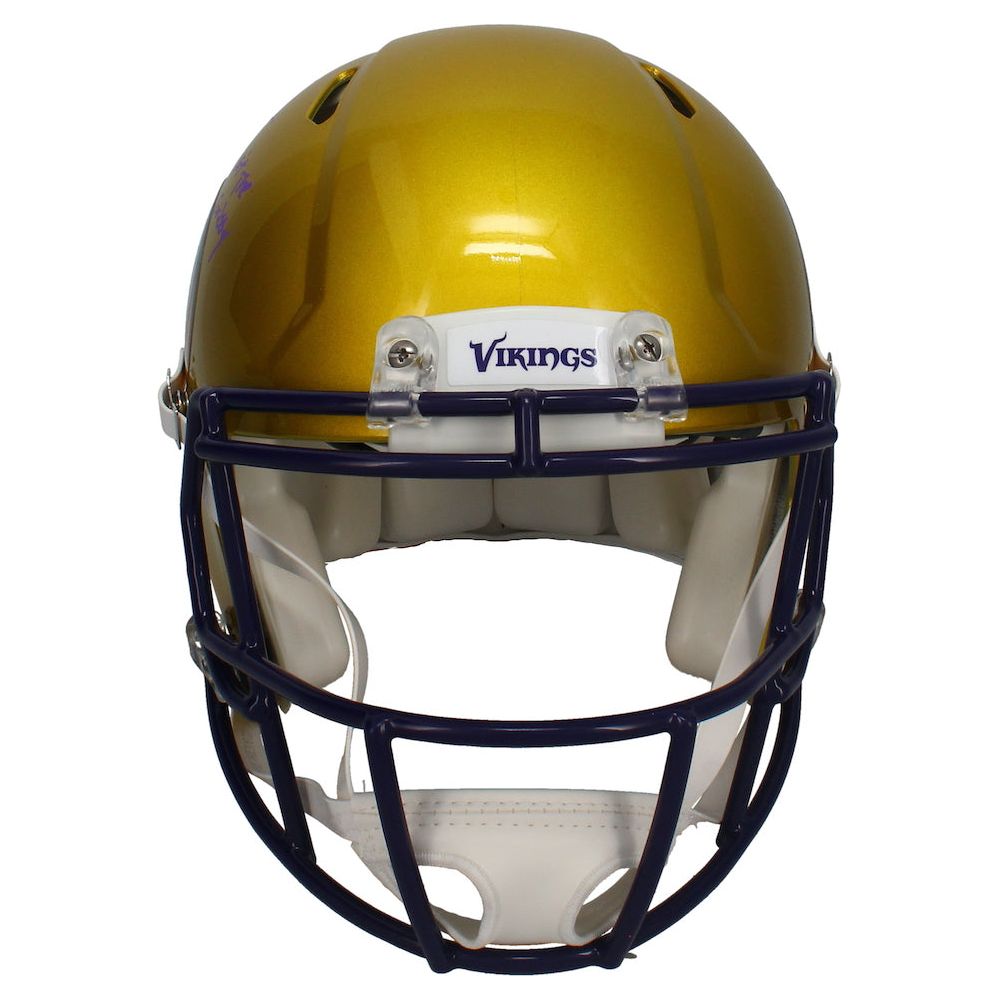 Justin Jefferson Autographed Minnesota Vikings "Hit The Griddy" Authentic Speed Flash Helmet JSA