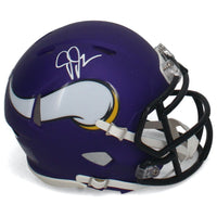 Justin Jefferson Autographed Minnesota Vikings Mini Speed Helmet JSA