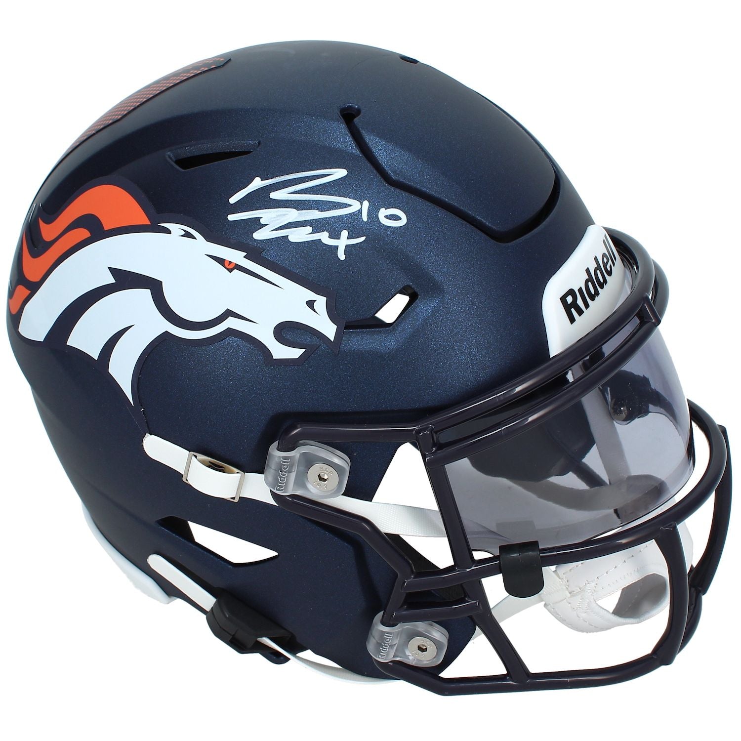 Bo Nix Autographed Denver Broncos SpeedFlex Midi Helmet Beckett Witnessed
