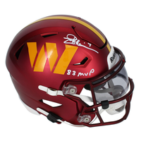 Joe Theismann Autographed/Inscribed "83 MVP" Washington Commanders Speedflex Midi Helmet Beckett