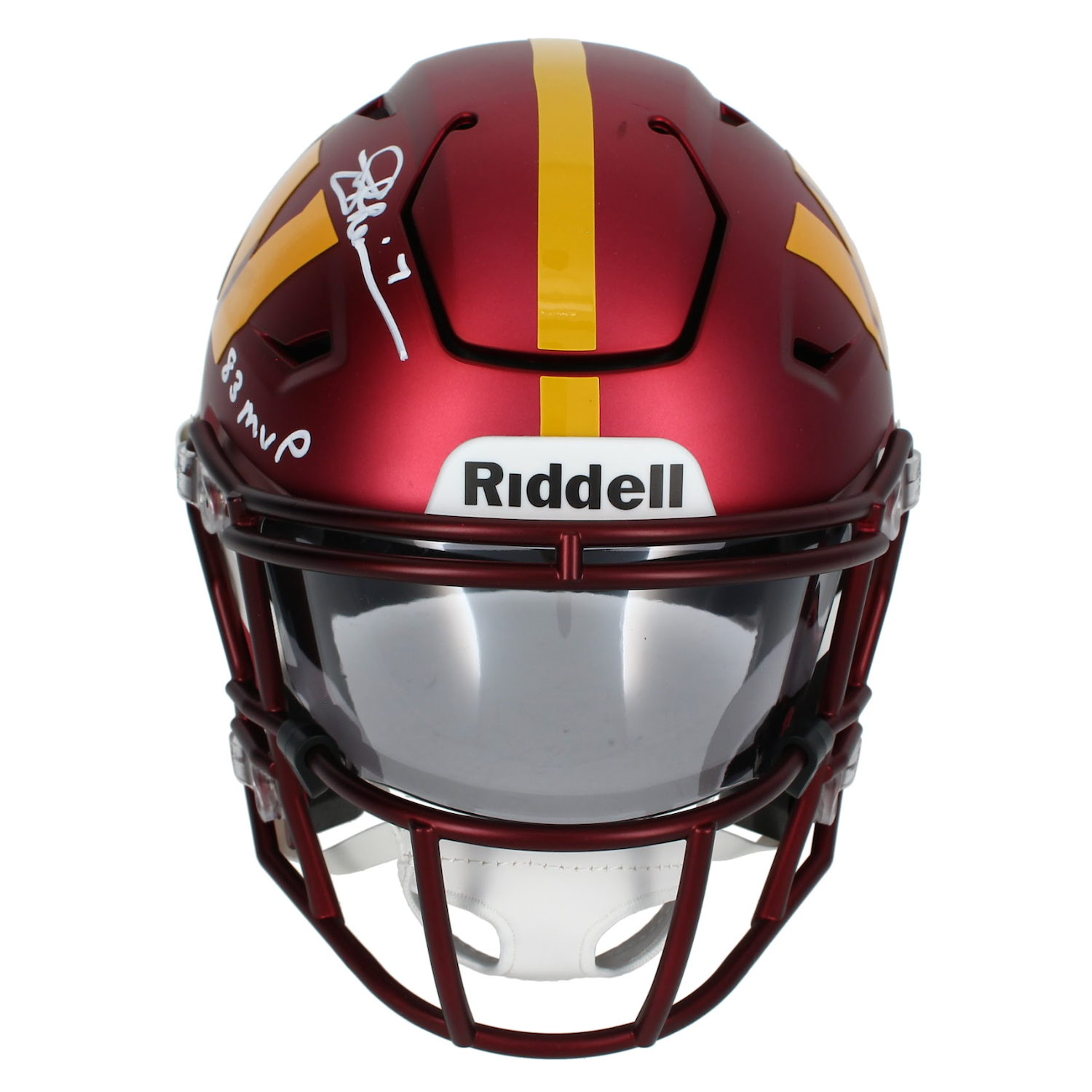 Joe Theismann Autographed/Inscribed "83 MVP" Washington Commanders Speedflex Midi Helmet Beckett