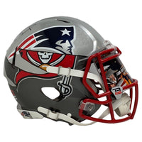TOM BRADY Autographed Patriots / Bucs Mashup Authentic Helmet FANATICS LE 12