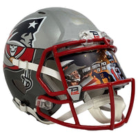 TOM BRADY Autographed Patriots / Bucs Mashup Authentic Helmet FANATICS LE 12