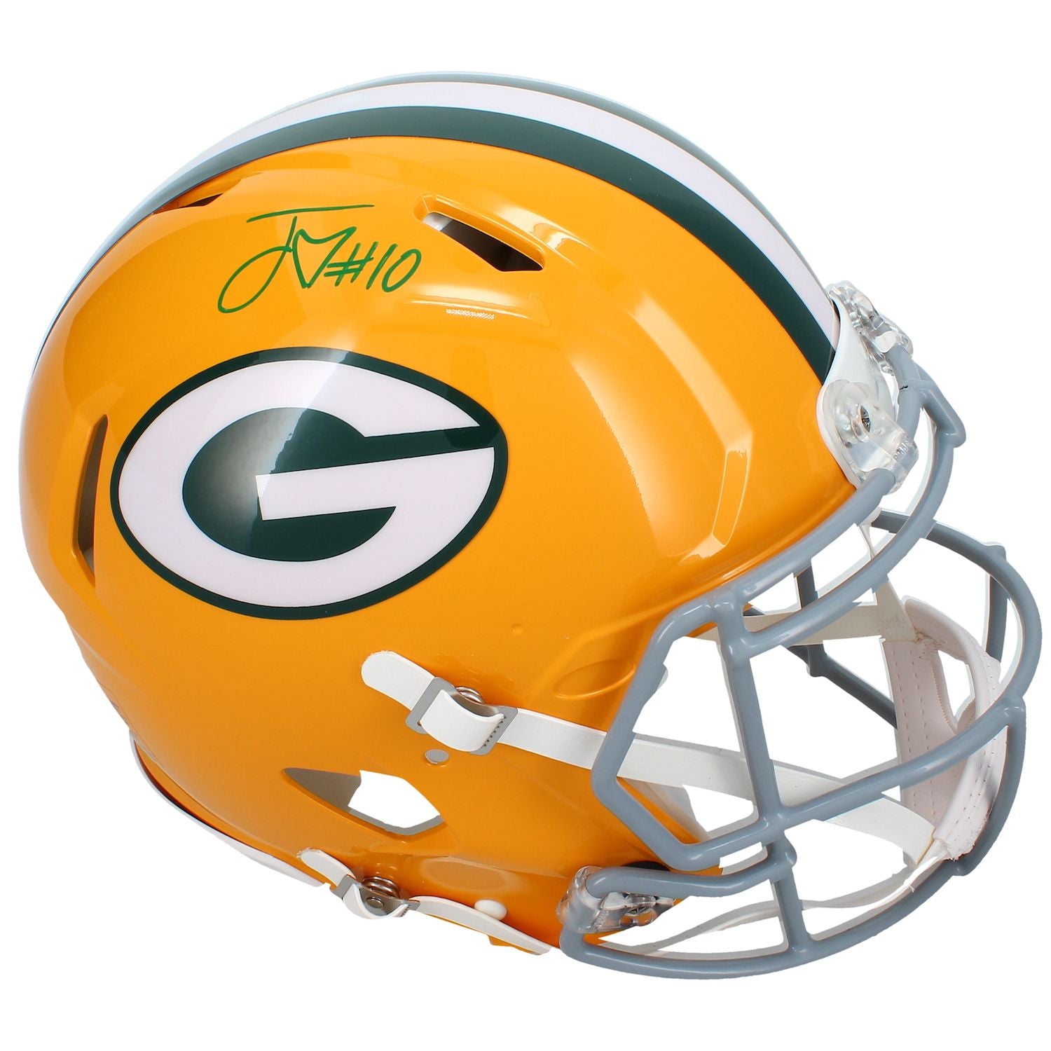 Jordan Love Autographed Green Bay Packers 1961-79 Throwback Speed Authentic Helmet Beckett