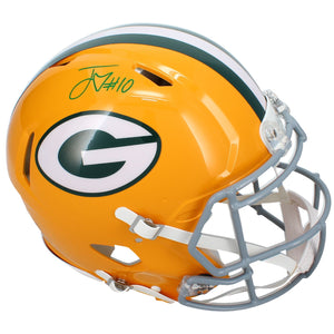 Jordan Love Autographed Green Bay Packers 1961-79 Throwback Speed Authentic Helmet Beckett