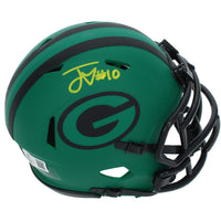 Jordan Love Autographed Green Bay Packers RAVE Speed Mini Helmet Beckett Witness