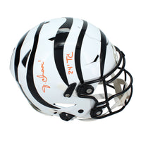 Ja'Marr Chase Autographed/Inscribed "24 TC" (Triple Crown) Cincinnati Bengals White 2022 Alternate SpeedFlex Authentic Helmet Beckett