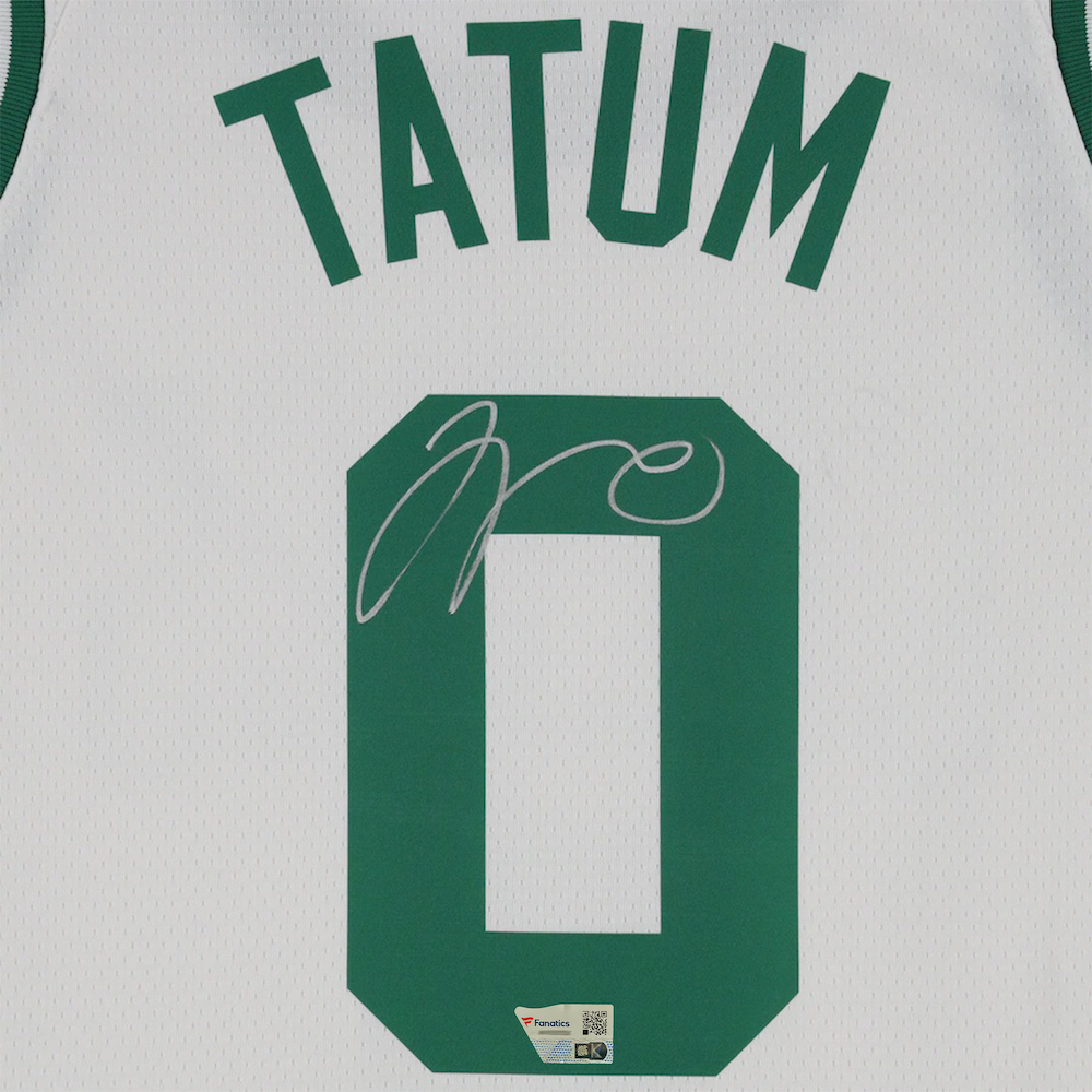 Jayson Tatum Autographed Boston Celtics Association Ed. Nike White Jersey size 48 Fanatics