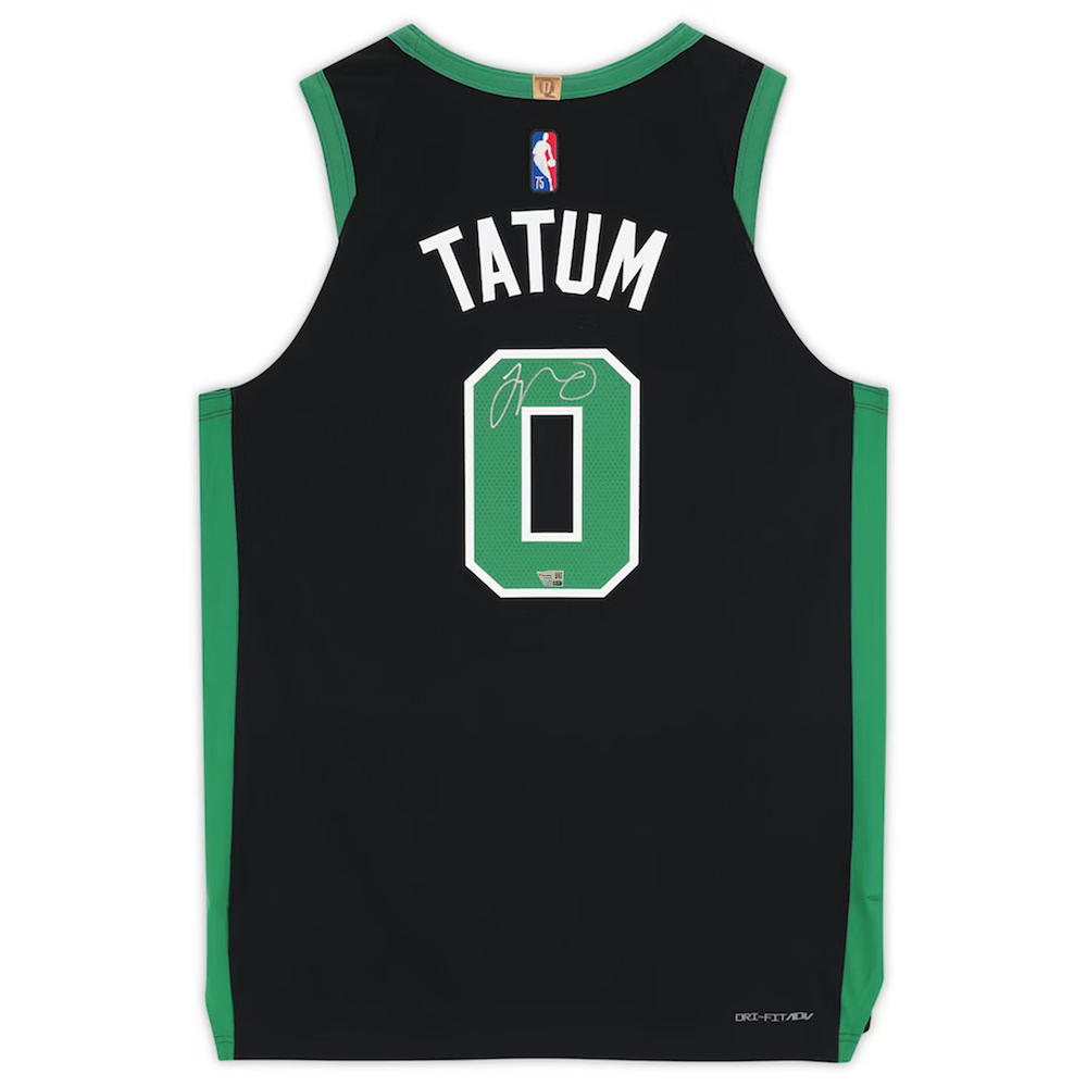 Jayson Tatum Autographed Boston Celtics 75th Anniversary Authentic Nike Jersey size 48 Fanatics