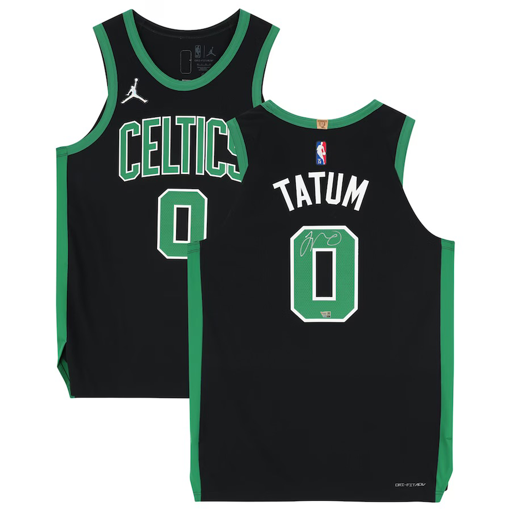 Jayson Tatum Autographed Boston Celtics 75th Anniversary Authentic Nike Jersey size 48 Fanatics