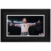 Sheamus Autographed "Celtic Warrior" Arms Out Framed 10" x 18" Display Fanatics