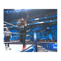 Jimmy Uso Autographed WWE "On the Ring Apron 1's Up" " 16" x 20" Photo Fanatics