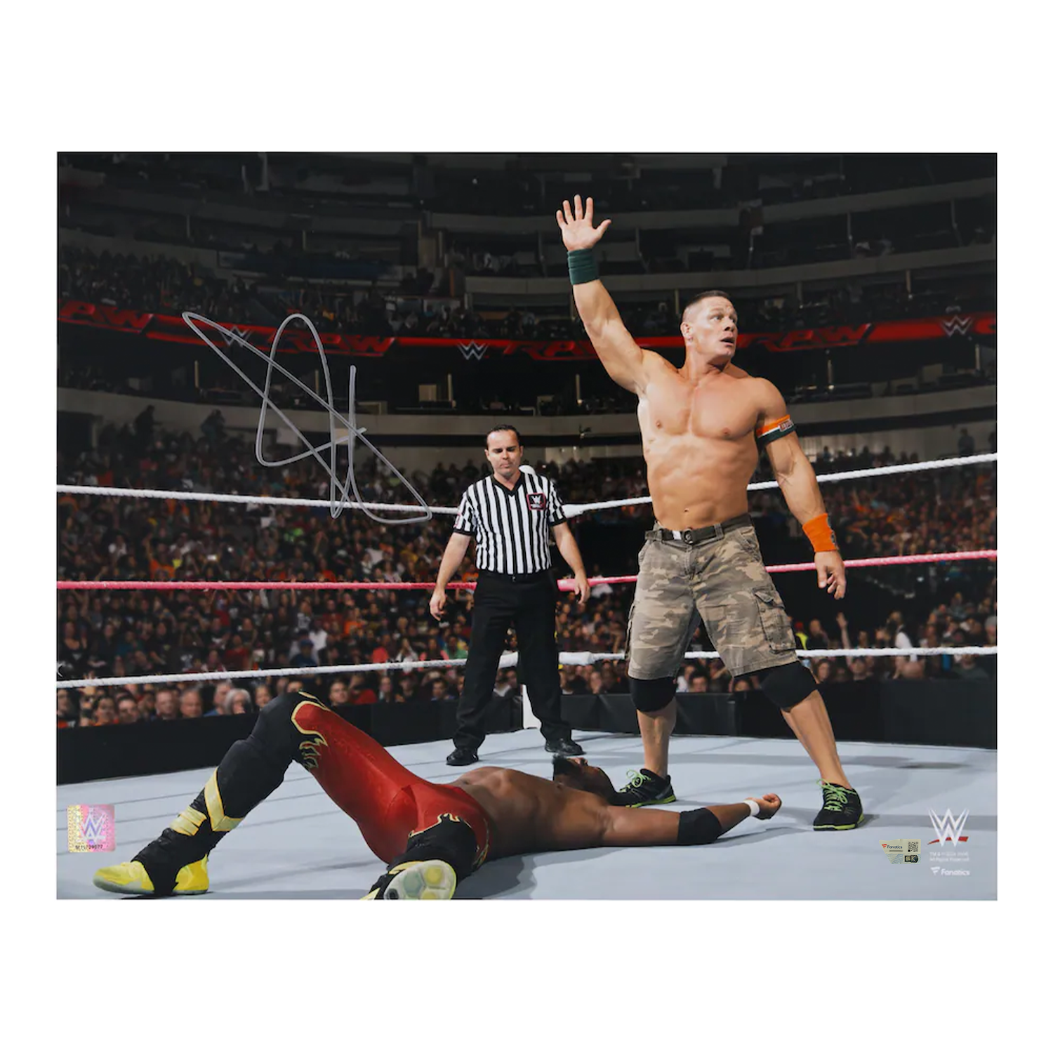 John Cena Autographed Five Knuckle Shuffle WWE 16" x 20" Photograph Fanatics