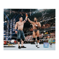 LA Knight Autographed WWE "Raising Cena's Hand" 8" x 10" Photograph Fanatics