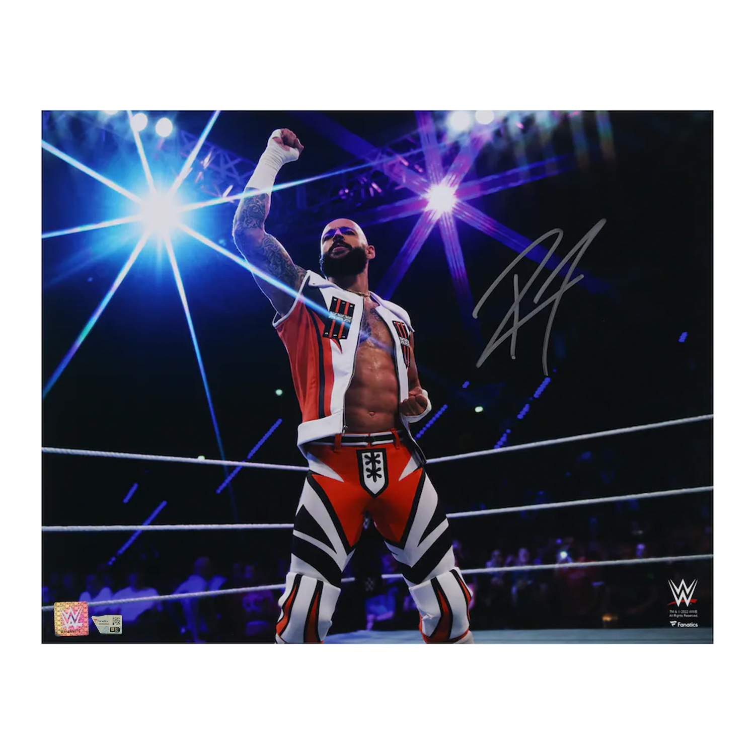 Ricochet Autographed WWE In Ring Arm Up 16" x 20" Photograph Fanatics