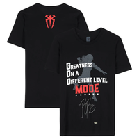 Roman Reigns Autographed WWE G.O.D. Mode Black T-Shirt Fanatics