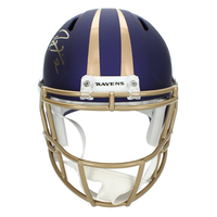 Ray Lewis Autographed Baltimore Ravens 2024 Alternate Speed Full Size Helmet Beckett