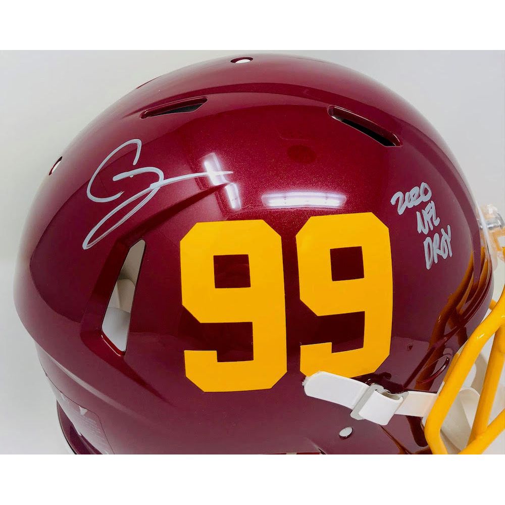 Chase Young Autographed "2020 NFL DPOY" Washington Team Authentic Helmet Fanatics