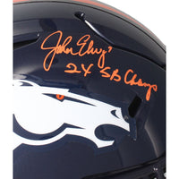 John Elway Autographed "2x SB Champs" Broncos SpeedFlex Authentic Helmet Beckett