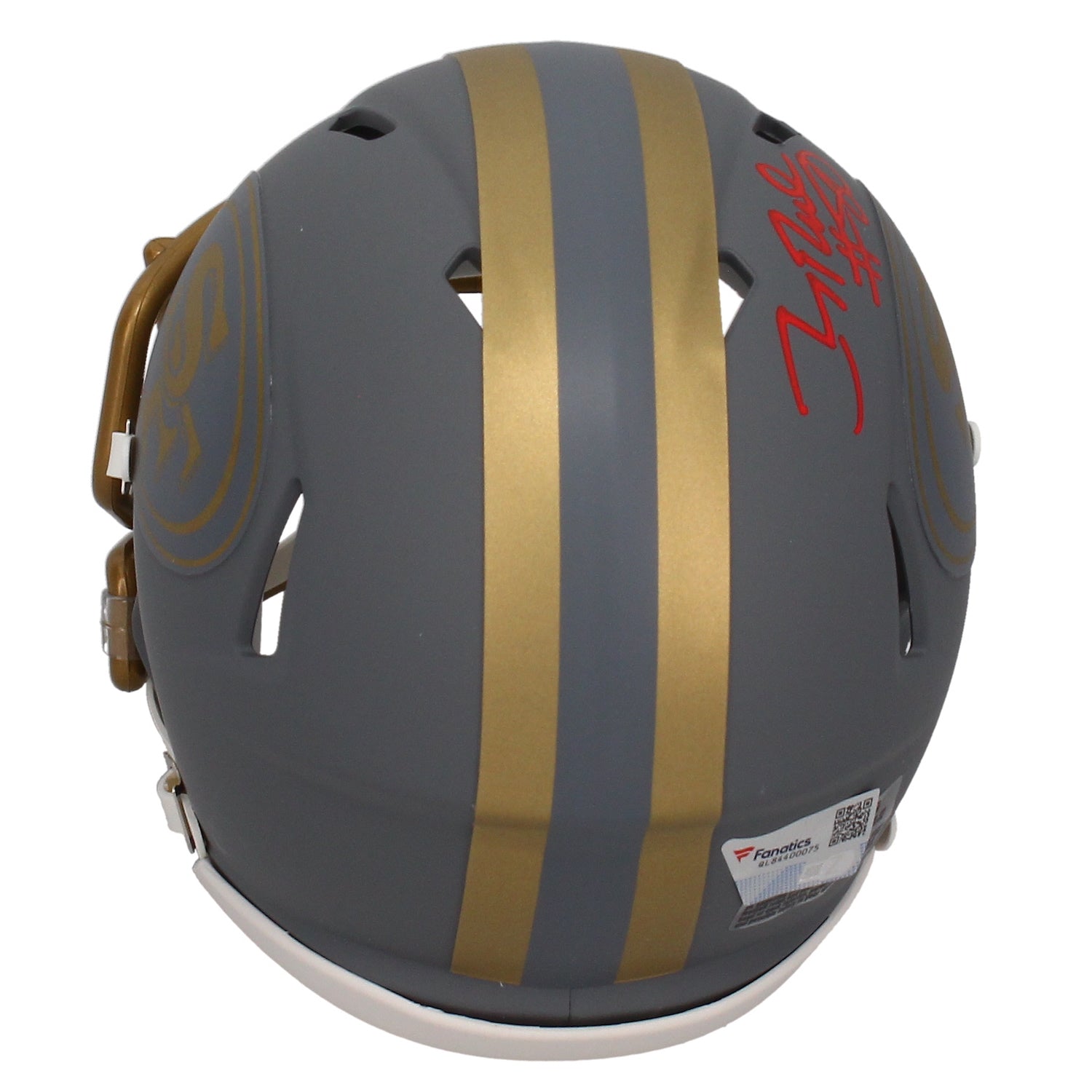 Jerry Rice Autographed (Red) San Francisco 49ers Mini Slate Helmet Fanatics