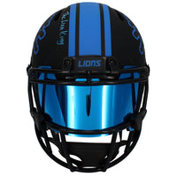 Barry Sanders Autographed "Lion King" "HOF 04" Eclipse Speed Helmet Beckett