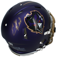 Ed Reed Autographed Baltimore Ravens 2024 Alternate Authentic Helmet w/ Visor Beckett