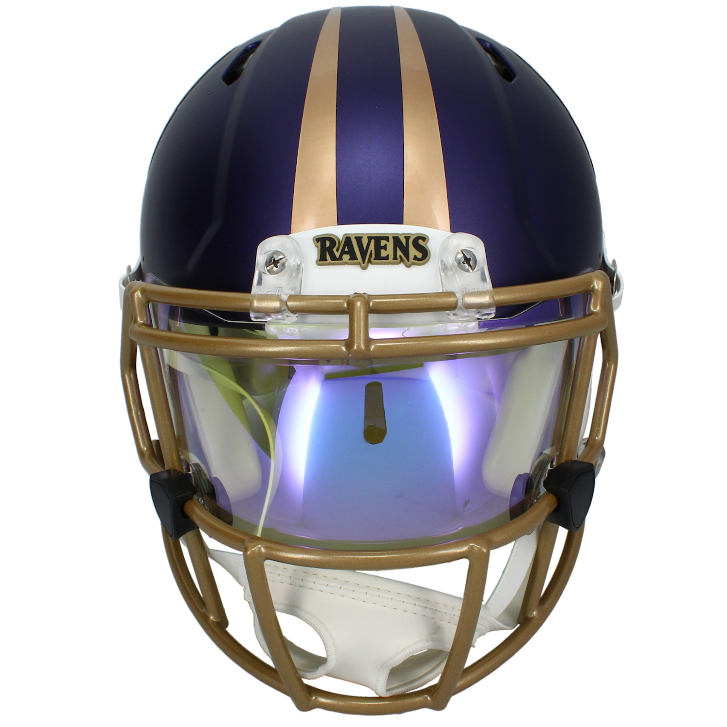 Ed Reed Autographed Baltimore Ravens 2024 Alternate Authentic Helmet w/ Visor Beckett