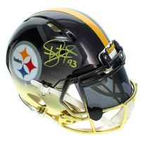 Troy Polamalu Autographed Steelers Chrome Authentic Speed Helmet Beckett