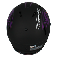 Zay Flowers Autographed Ravens 'Eclipse' Authentic Speed Helmet Beckett