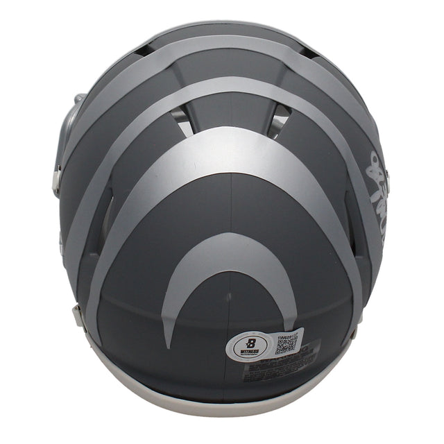 Corey Dillon Autographed Cincinnati Bengals Slate Speed Mini Helmet Beckett