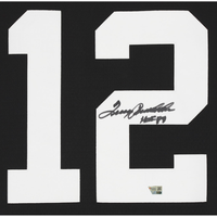 Terry Bradshaw Autographed and Inscribed "HOF 89" Pittsburgh Steelers Black Mitchell &amp; Ness Throwback Jersey Fanatics