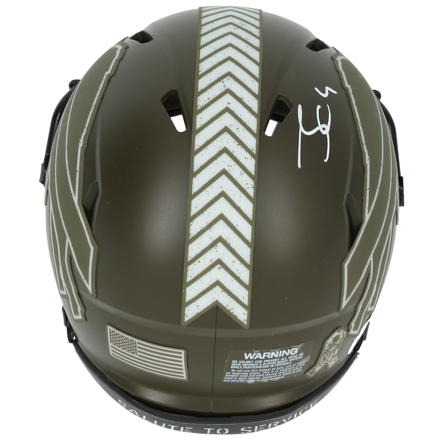 James Cook Autographed Buffalo Bills 2022 Salute to Service Speed Mini Helmet Beckett