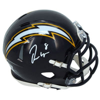 Omarion Hampton Autographed Los Angeles Chargers 1988-06 Throwback Speed Mini Helmet Beckett