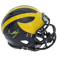 Mike Sainristil Autographed Michigan Wolverines Speed Mini Helmet Beckett