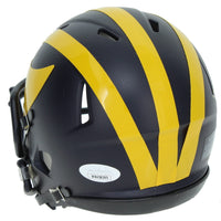 Mike Sainristil Autographed Michigan Wolverines Speed Mini Helmet Beckett