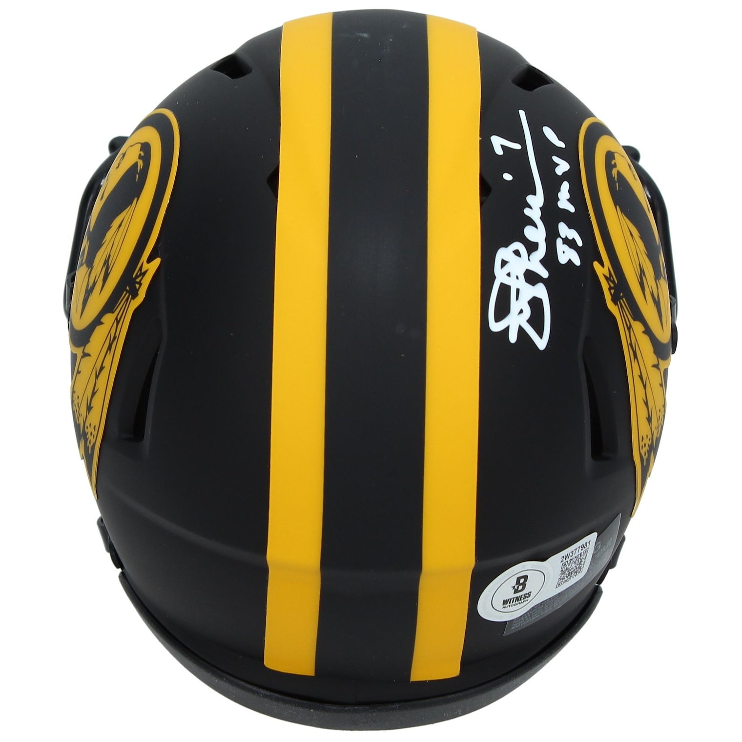 Joe Theismann Autographed/Inscribed "83 NFL MVP" Washington Redskins Eclipse Speed Mini Helmet Beckett